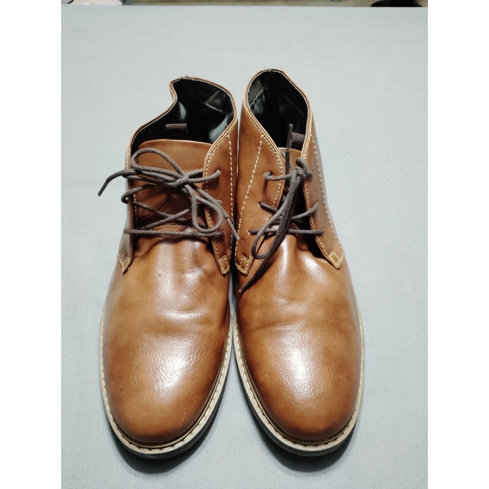 Steve Madden "P-Symin" Men Chukka‎ Dress & Comfort Shoe Western Cognac Brown 11M